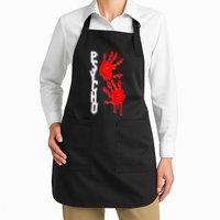 Halloween Horror Psycho Hand Prints Apron