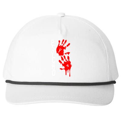 Halloween Horror Psycho Hand Prints Snapback Five-Panel Rope Hat