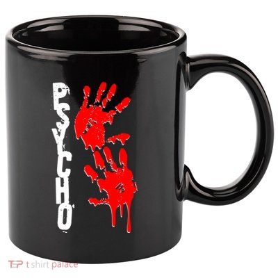 Halloween Horror Psycho Hand Prints 11oz C Handle Ceramic Mug