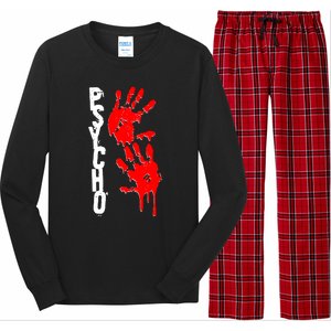 Halloween Horror Psycho Hand Prints Long Sleeve Pajama Set