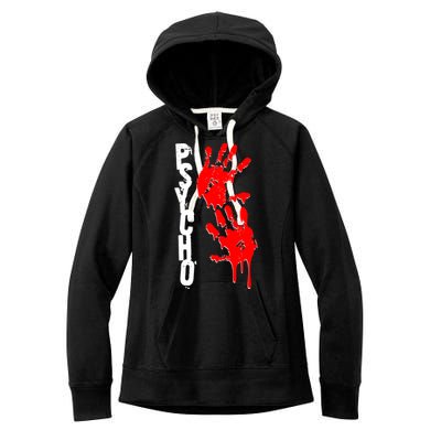 Halloween Horror Psycho Hand Prints Women's Fleece Hoodie