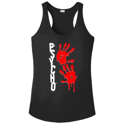 Halloween Horror Psycho Hand Prints Ladies PosiCharge Competitor Racerback Tank