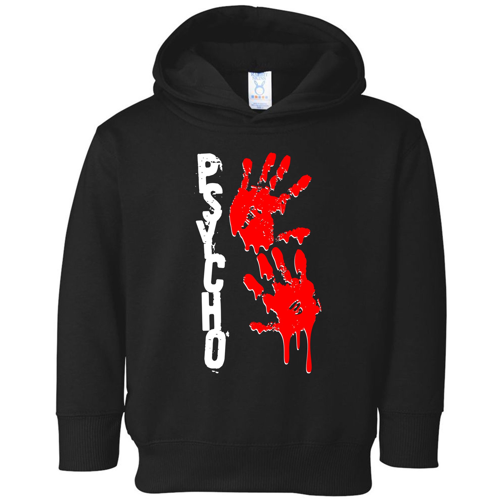 Halloween Horror Psycho Hand Prints Toddler Hoodie