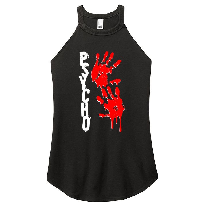 Halloween Horror Psycho Hand Prints Women's Perfect Tri Rocker Tank