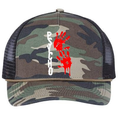 Halloween Horror Psycho Hand Prints Retro Rope Trucker Hat Cap