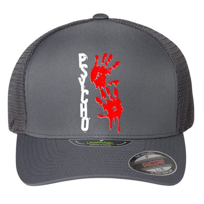 Halloween Horror Psycho Hand Prints Flexfit Unipanel Trucker Cap