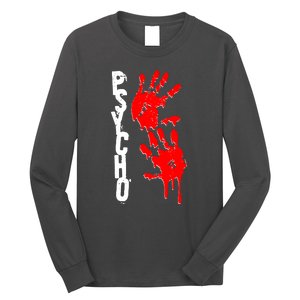 Halloween Horror Psycho Hand Prints Long Sleeve Shirt