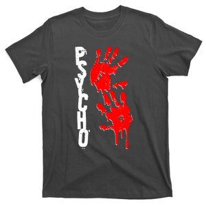 Halloween Horror Psycho Hand Prints T-Shirt