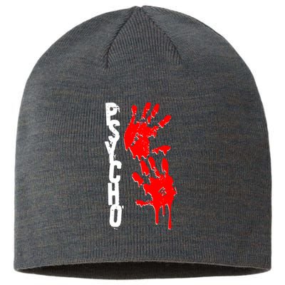 Halloween Horror Psycho Hand Prints Sustainable Beanie