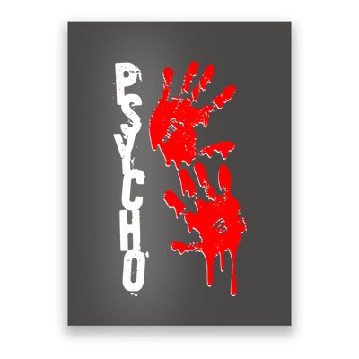 Halloween Horror Psycho Hand Prints Poster