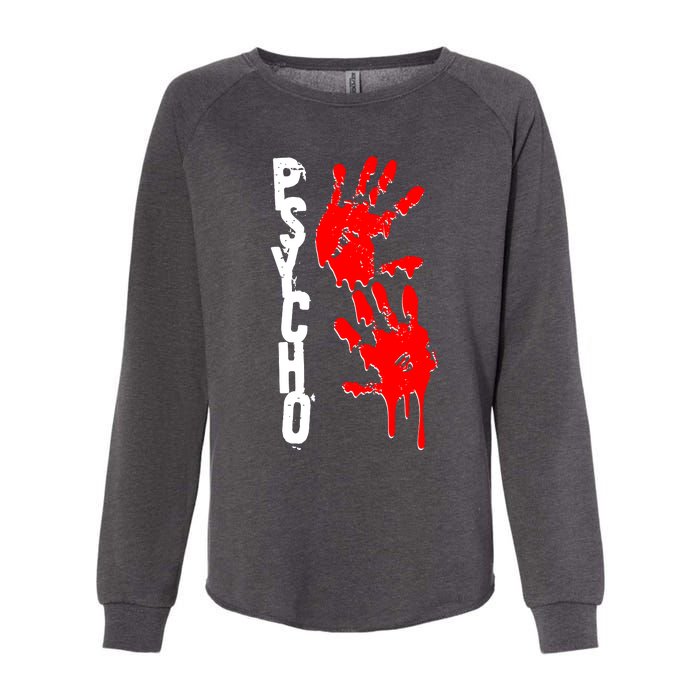 Halloween Horror Psycho Hand Prints Womens California Wash Sweatshirt