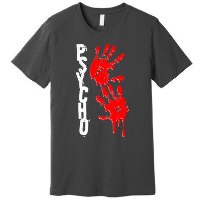 Halloween Horror Psycho Hand Prints Premium T-Shirt