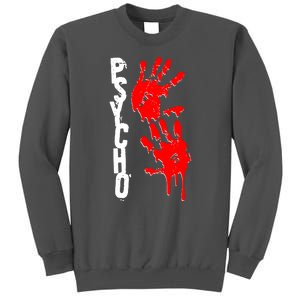 Halloween Horror Psycho Hand Prints Tall Sweatshirt