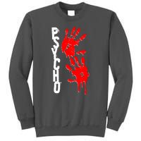 Halloween Horror Psycho Hand Prints Tall Sweatshirt