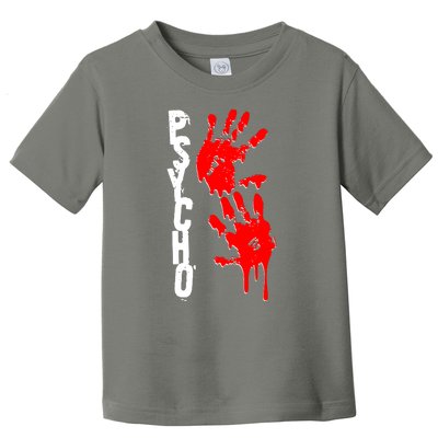 Halloween Horror Psycho Hand Prints Toddler T-Shirt