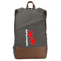 Halloween Horror Psycho Hand Prints Cotton Canvas Backpack