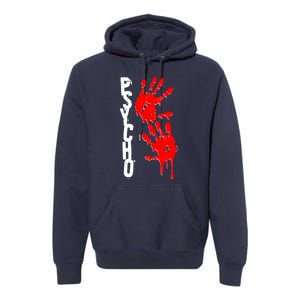 Halloween Horror Psycho Hand Prints Premium Hoodie