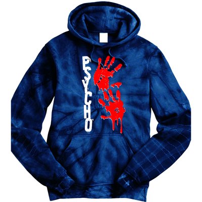 Halloween Horror Psycho Hand Prints Tie Dye Hoodie