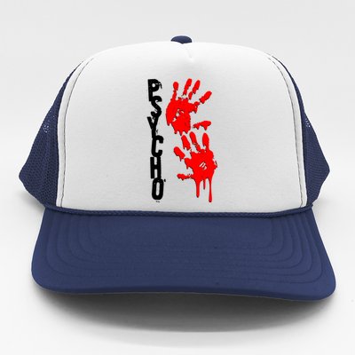 Halloween Horror Psycho Hand Prints Trucker Hat