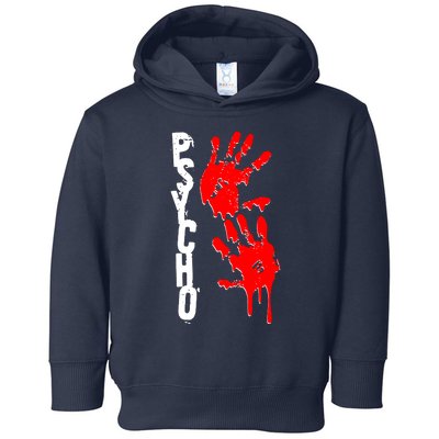 Halloween Horror Psycho Hand Prints Toddler Hoodie