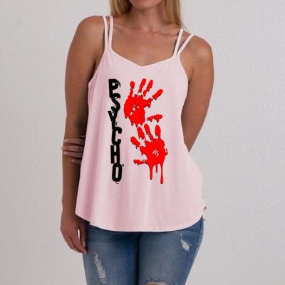 Halloween Horror Psycho Hand Prints Women's Strappy Tank