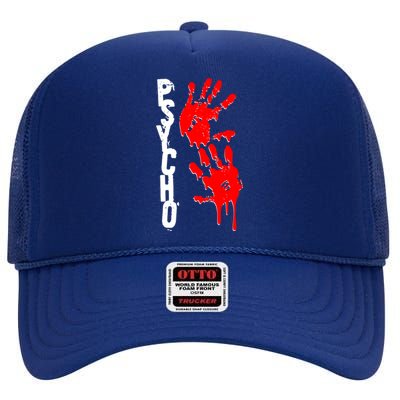 Halloween Horror Psycho Hand Prints High Crown Mesh Back Trucker Hat