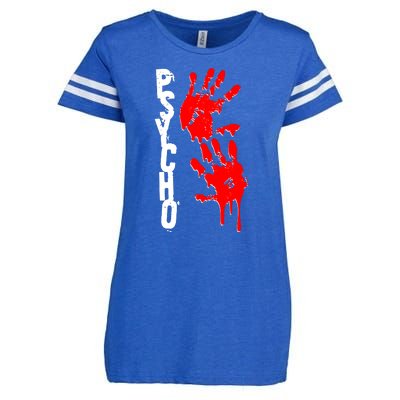 Halloween Horror Psycho Hand Prints Enza Ladies Jersey Football T-Shirt