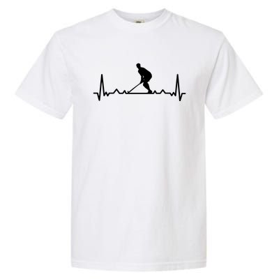 Heartbeat Hockey Player Field Hockey Hockey Stick Hockey Gift Garment-Dyed Heavyweight T-Shirt