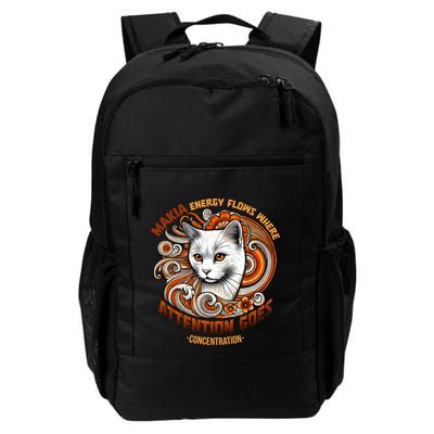 Hawaiian Huna Philosophy Makia Energy Flows Cat Art Gift Daily Commute Backpack