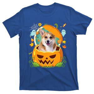 Happy Halloween Pumpkin Welsh Corgi Dog Witch Cute Hat Lover Cool Gift T-Shirt