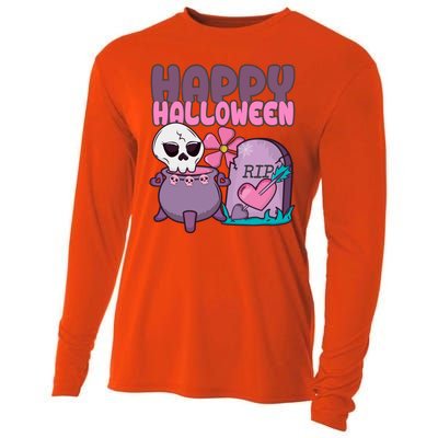 Happy Halloween Pink Cute Cooling Performance Long Sleeve Crew