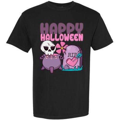 Happy Halloween Pink Cute Garment-Dyed Heavyweight T-Shirt