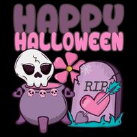 Happy Halloween Pink Cute Apron