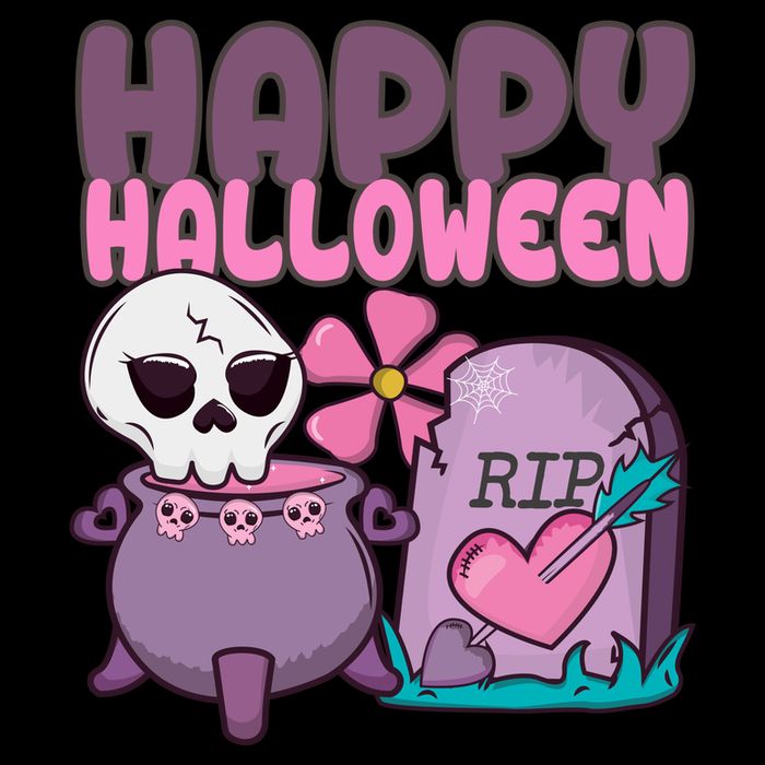Happy Halloween Pink Cute Apron