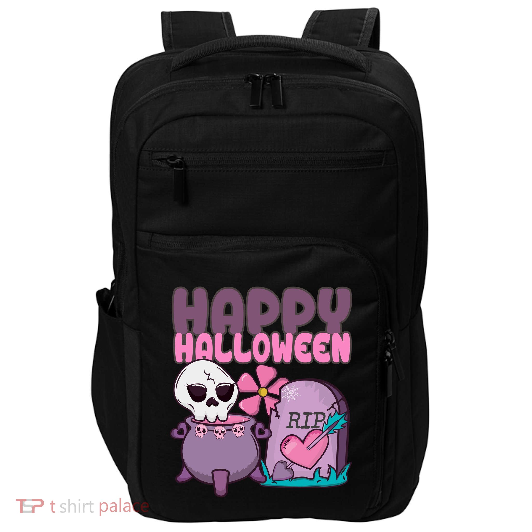 Happy Halloween Pink Cute Impact Tech Backpack