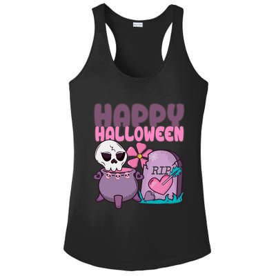 Happy Halloween Pink Cute Ladies PosiCharge Competitor Racerback Tank