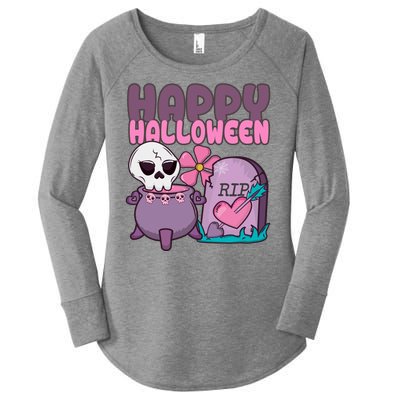 Happy Halloween Pink Cute Women's Perfect Tri Tunic Long Sleeve Shirt