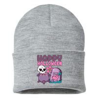 Happy Halloween Pink Cute Sustainable Knit Beanie