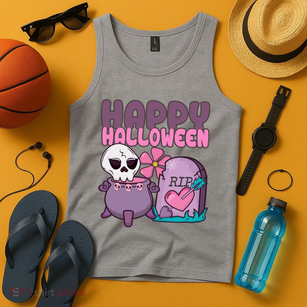 Happy Halloween Pink Cute Tank Top