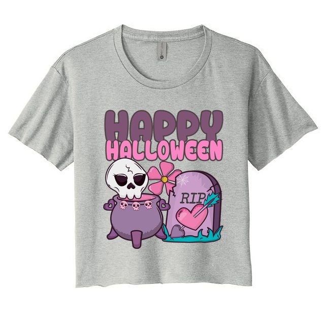 Happy Halloween Pink Cute Crop Top