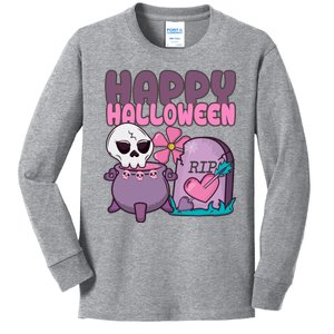 Happy Halloween Pink Cute Kids Long Sleeve Shirt