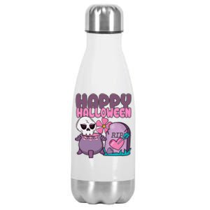 Happy Halloween Pink Cute Stainless Steel Insulated Water Bottle