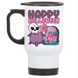 Happy Halloween Pink Cute Stainless Steel Travel Mug