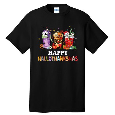 Happy Hallothanksmas Pumpkin Spice Cups Tall T-Shirt