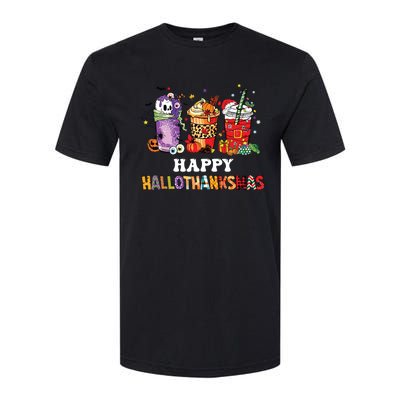 Happy Hallothanksmas Pumpkin Spice Cups Softstyle® CVC T-Shirt