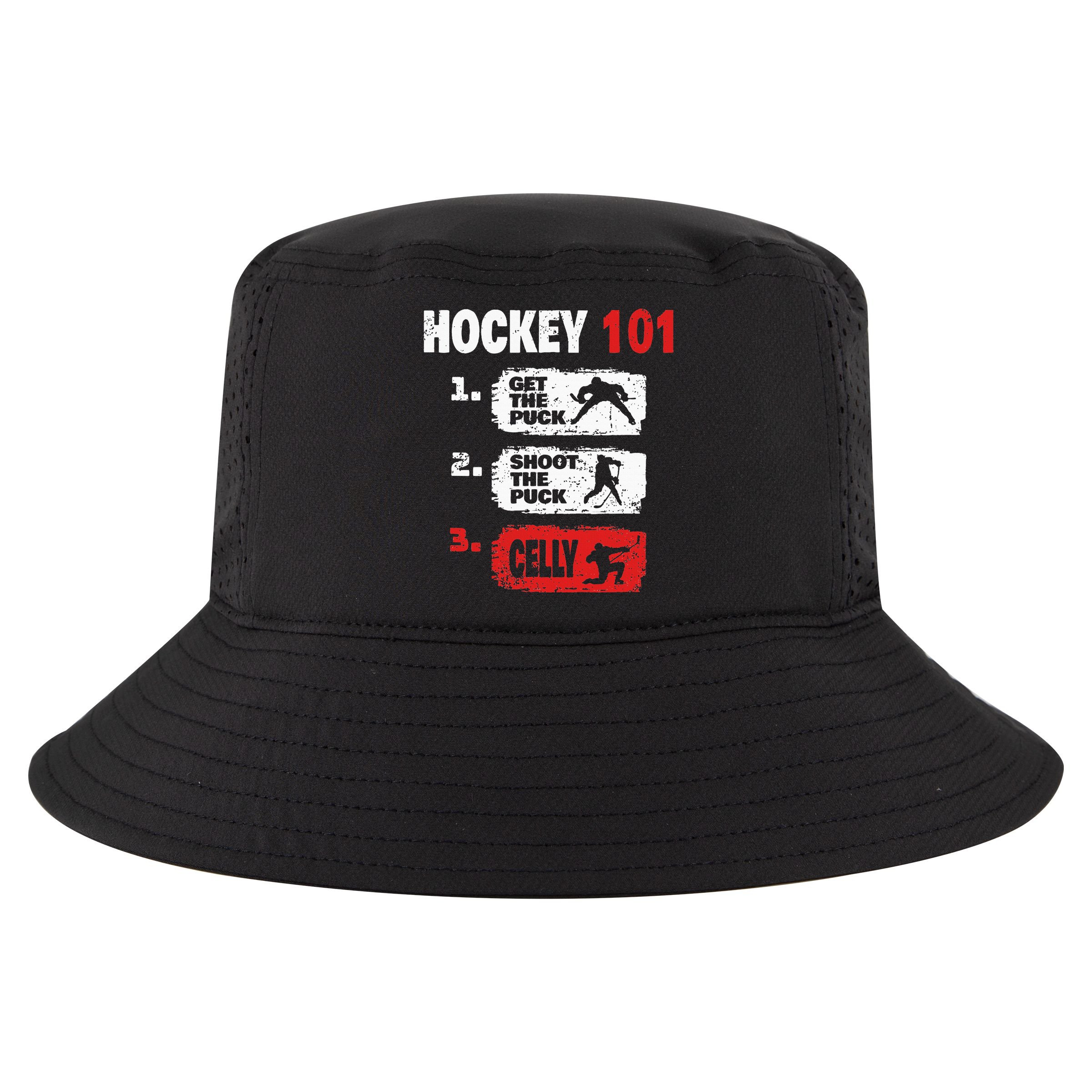 Hockey Hockey Player Funny Hockey Cool Comfort Performance Bucket Hat