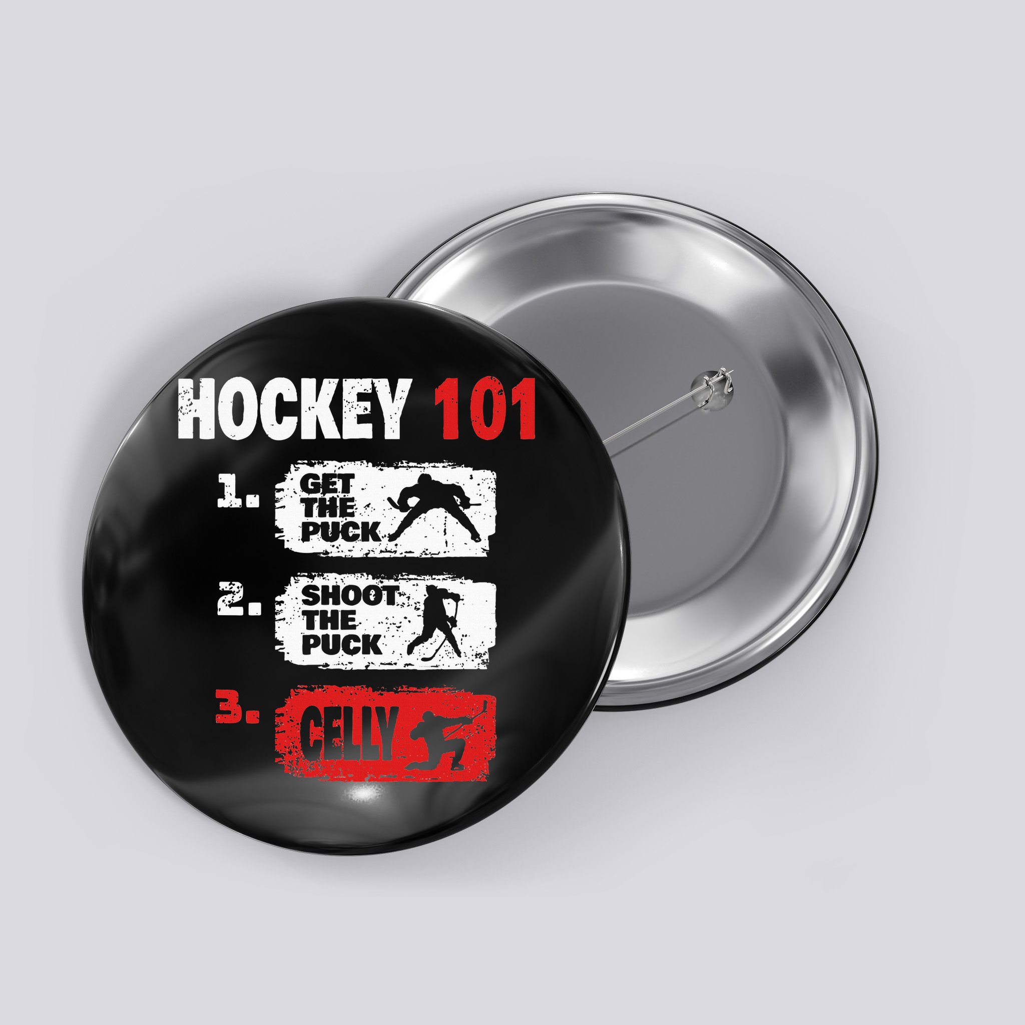 Hockey Hockey Player Funny Hockey Button
