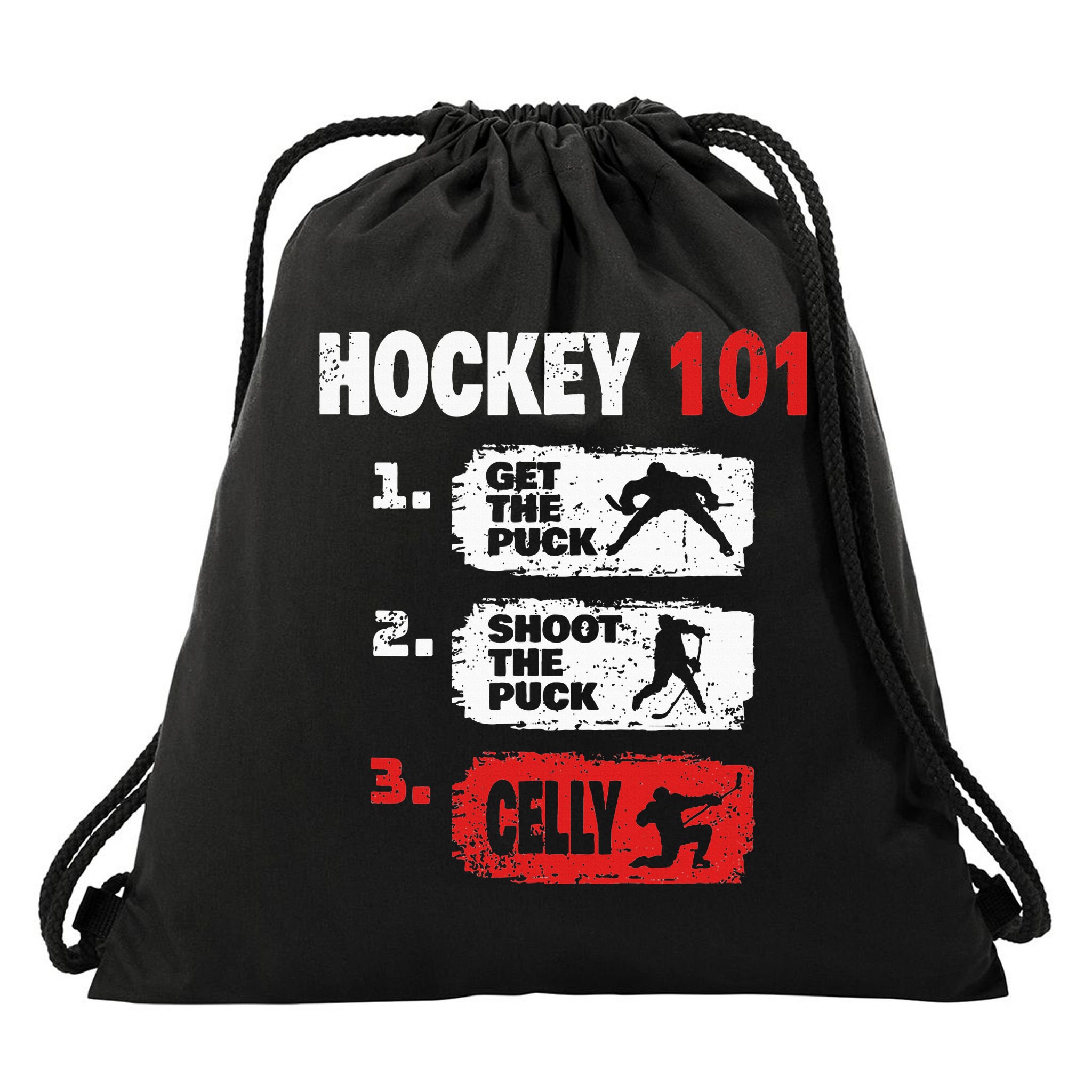 Hockey Hockey Player Funny Hockey Drawstring Bag