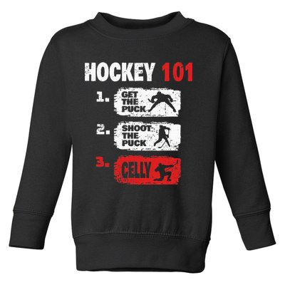 Hockey Hockey Player Funny Hockey Toddler Sweatshirt
