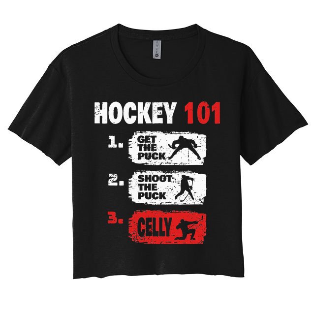 Hockey Hockey Player Funny Hockey Crop Top